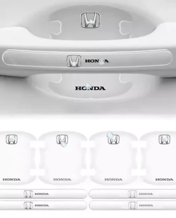 8pcs Transparent Honda Car Door Handle Bowl Anti-Scratch Strips – Universal Fit