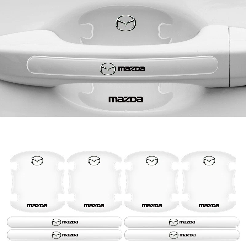 8pcs Transparent Car Door Handle Bowl Anti-Scratch Strips – Universal Fit