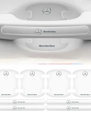 8pcs Transparent Mercedes Car Door Handle Bowl Anti-Scratch Strips – Universal Fit