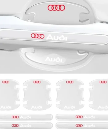 8pcs Transparent Audi Car Door Handle Bowl Anti-Scratch Strips – Universal Fit