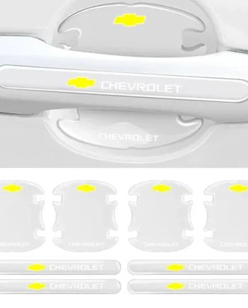 8pcs Transparent Chevrolet Car Door Handle Bowl Anti-Scratch Strips – Universal Fit