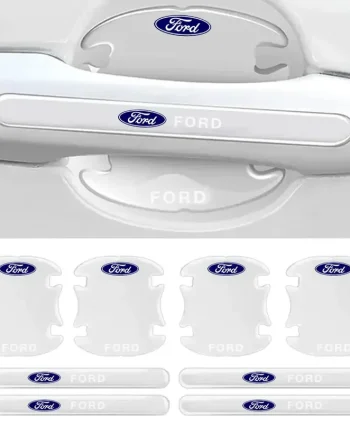 8pcs Transparent Ford Car Door Handle Bowl Anti-Scratch Strips – Universal Fit