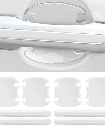 8pcs Transparent Universal Car Door Handle Bowl Anti-Scratch Strips – Plain / No Logo