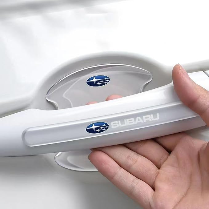 8pcs Transparent Car Door Handle Bowl Anti-Scratch Strips – Universal Fit