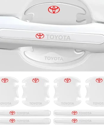 8pcs Transparent Car Door Handle Bowl Anti-Scratch Strips – Universal Fit